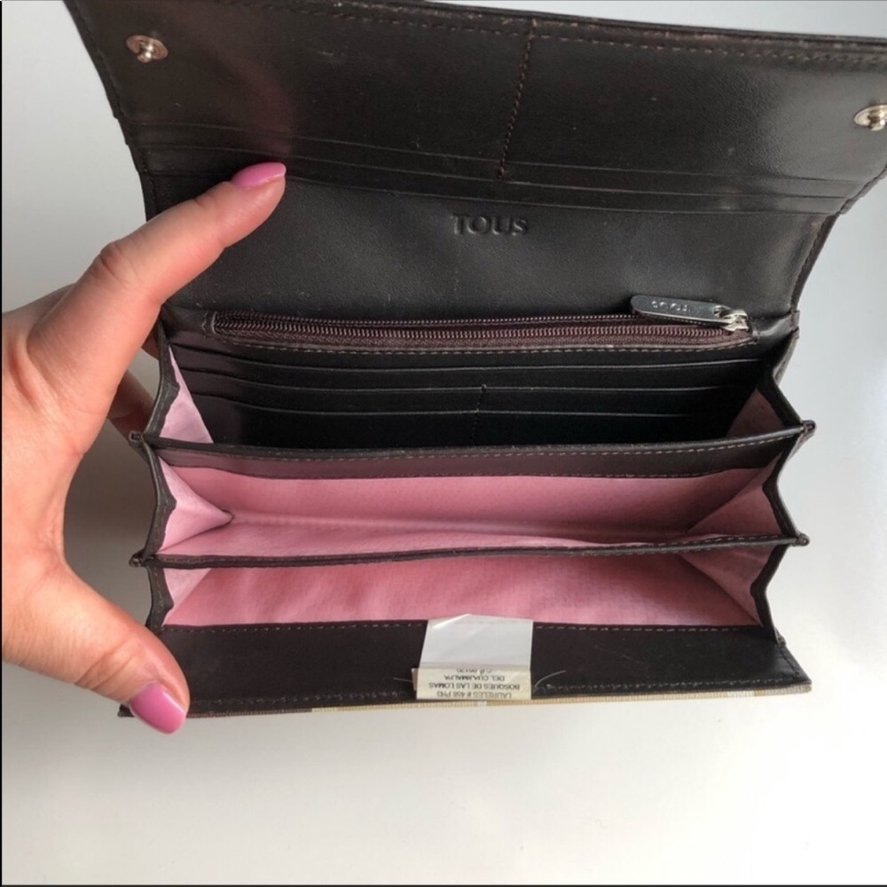 Tous Brown Multi-Colored Large Wallet - image 7